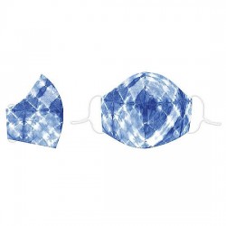 Fabric Face Mask - Blue Shibori