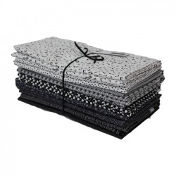 Fabric Bundle (1mX10 pcs) - BLACK &WHITE